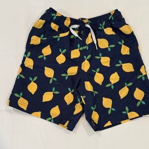 Hanna Andersson Lemon Patterned Navy Shorts